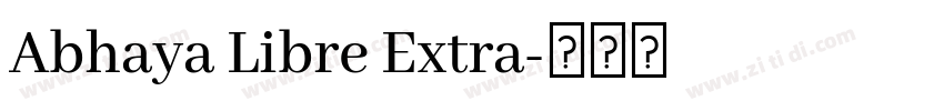 Abhaya Libre Extra字体转换